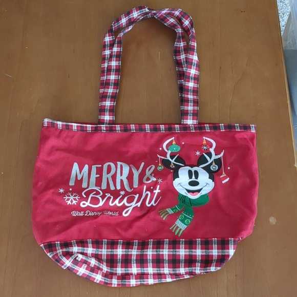 Disney World Christmas Canvas Tote - Picture 1 of 3